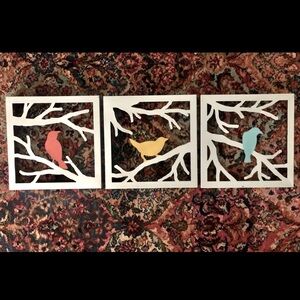 Three Little Birds Wall Decor (Set of 3)